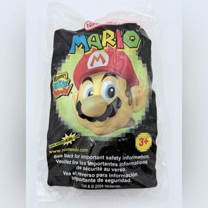 2004 Nintendo Super Mario 5” Plush Toy Figure Wendy’s New Sealed Package!